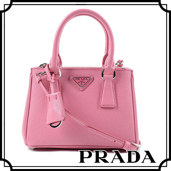 2016新作 PRADA プラダスーパーコピー SAFFIANO LUX　サフィアーノラックス　レディース2wayハンドバッグ ピンク 1BH907_NZV_JII